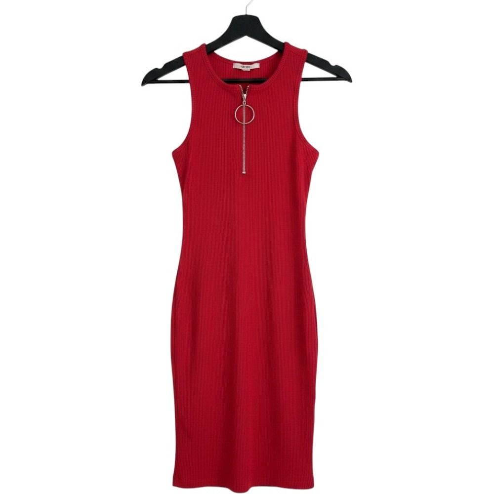 Red Mini Bodycon Dress Women's S Sleeveless Sexy Club Party Cocktail Date Night